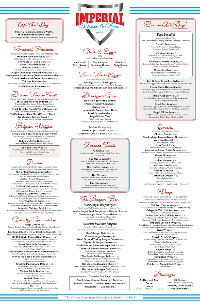 Imperial Diner Menu - Image 2